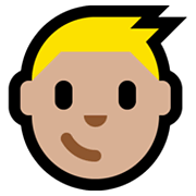 👦🏼 Emoji Junge: mittelhelle Hautfarbe Microsoft Windows 10 May 2019 Update.