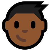 👦🏾 Emoji Niño: Tono De Piel Oscuro Medio en Microsoft Windows 10 May 2019 Update.