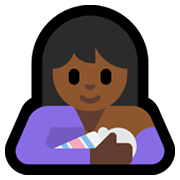 🤱🏾 Emoji Amamentando: Pele Morena Escura na Microsoft Windows 10 May 2019 Update.