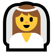 Emoji 👰 Persona Con Velo su Microsoft Windows 10 May 2019 Update.
