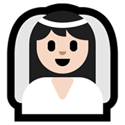 Emoji 👰🏻 Persona Con Velo: Carnagione Chiara su Microsoft Windows 10 May 2019 Update.