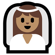 👰🏽 Emoji Noiva: Pele Morena na Microsoft Windows 10 May 2019 Update.