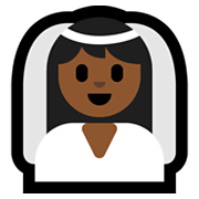 👰🏾 Emoji Noiva: Pele Morena Escura na Microsoft Windows 10 May 2019 Update.