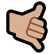 🤙🏼 Emoji ruf-mich-an-Handzeichen: mittelhelle Hautfarbe Microsoft Windows 10 May 2019 Update.