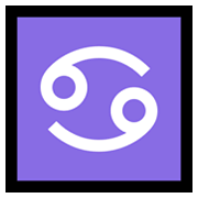 Emoji ♋ Segno Zodiacale Del Cancro su Microsoft Windows 10 May 2019 Update.