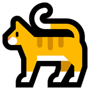 Emoji 🐈 Gatto su Microsoft Windows 10 May 2019 Update.