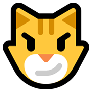 Emoji 😼 Gatto Con Sorriso Sarcastico su Microsoft Windows 10 May 2019 Update.