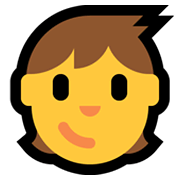 Emoji 🧒 Bimbo su Microsoft Windows 10 May 2019 Update.
