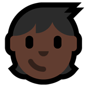 🧒🏿 Emoji Criança: Pele Escura na Microsoft Windows 10 May 2019 Update.