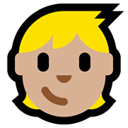 Emoji 🧒🏼 Bimbo: Carnagione Abbastanza Chiara su Microsoft Windows 10 May 2019 Update.