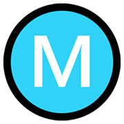 Émoji Ⓜ️ M Encerclé sur Microsoft Windows 10 May 2019 Update.