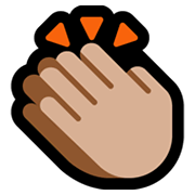 👏🏼 Emoji klatschende Hände: mittelhelle Hautfarbe Microsoft Windows 10 May 2019 Update.