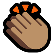Emoji 👏🏽 Mani Che Applaudono: Carnagione Olivastra su Microsoft Windows 10 May 2019 Update.