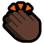 👏🏿 Emoji klatschende Hände: dunkle Hautfarbe Microsoft Windows 10 May 2019 Update.