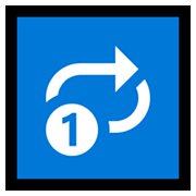 Emoji 🔂 Pulsante Di Ripetizione Della Riproduzione Di Una Traccia su Microsoft Windows 10 May 2019 Update.