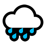 Emoji 🌧️ Pioggia su Microsoft Windows 10 May 2019 Update.