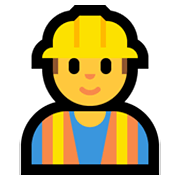 Emoji 👷 Operaio Edile su Microsoft Windows 10 May 2019 Update.
