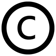 Emoji ©️ Copyright su Microsoft Windows 10 May 2019 Update.