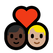 👨🏿‍❤️‍👨🏼 Emoji Casal Apaixonado - Homem: Pele Escura, Homem: Pele Morena Clara na Microsoft Windows 10 May 2019 Update.