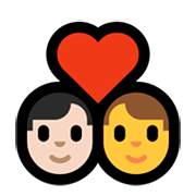 Émoji 👨🏻‍❤️‍👨 Couple Avec Cœur - Homme: Peau Claire, Hombre sur Microsoft Windows 10 May 2019 Update.