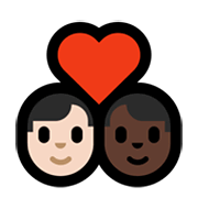Emoji 👨🏻‍❤️‍👨🏿 Coppia Con Cuore - Uomo: Carnagione Chiara, Uomo: Carnagione Scura su Microsoft Windows 10 May 2019 Update.