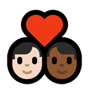 Emoji 👨🏻‍❤️‍👨🏾 Coppia Con Cuore - Uomo: Carnagione Chiara, Uomo: Carnagione Abbastanza Scura su Microsoft Windows 10 May 2019 Update.