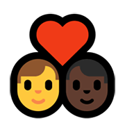 Emoji 👨‍❤️‍👨🏿 Coppia Con Cuore - Uomo, Uomo: Carnagione Scura su Microsoft Windows 10 May 2019 Update.