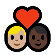 Emoji 👨🏼‍❤️‍👨🏿 Coppia Con Cuore - Uomo: Carnagione Abbastanza Chiara, Uomo: Carnagione Scura su Microsoft Windows 10 May 2019 Update.