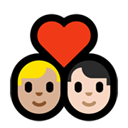 Emoji 👨🏼‍❤️‍👨🏻 Coppia Con Cuore - Uomo: Carnagione Abbastanza Chiara, Uomo: Carnagione Chiara su Microsoft Windows 10 May 2019 Update.