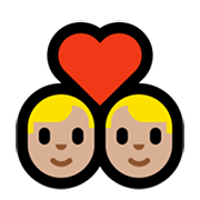 Emoji 👨🏼‍❤️‍👨🏼 Coppia Con Cuore - Uomo: Carnagione Chiara, Uomo: Carnagione Chiara su Microsoft Windows 10 May 2019 Update.