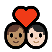 Emoji 👨🏽‍❤️‍👨🏻 Bacio Tra Coppia - Uomo: Carnagione Olivastra, Uomo: Carnagione Chiara su Microsoft Windows 10 May 2019 Update.