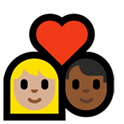 Émoji 👩🏼‍❤️‍👨🏾 Couple Avec Cœur - Femme: Peau Moyennement Claire, Homme: Peau Mate sur Microsoft Windows 10 May 2019 Update.