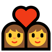 Émoji 👩‍❤️‍👩 Couple Avec Cœur : Femme Et Femme sur Microsoft Windows 10 May 2019 Update.
