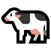 Émoji 🐄 Vache sur Microsoft Windows 10 May 2019 Update.