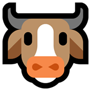 Émoji 🐮 Tête De Vache sur Microsoft Windows 10 May 2019 Update.