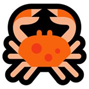Émoji 🦀 Crabe sur Microsoft Windows 10 May 2019 Update.