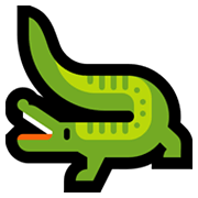Émoji 🐊 Crocodile sur Microsoft Windows 10 May 2019 Update.