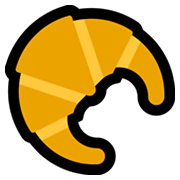 Emoji 🥐 Croissant su Microsoft Windows 10 May 2019 Update.