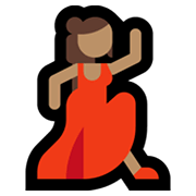💃🏽 Emoji tanzende Frau: mittlere Hautfarbe Microsoft Windows 10 May 2019 Update.