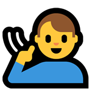 Emoji 🧏‍♂️ Uomo Con Problemi Di Udito su Microsoft Windows 10 May 2019 Update.