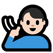 🧏🏻‍♂️ Emoji Hombre Sordo: Tono De Piel Claro en Microsoft Windows 10 May 2019 Update.