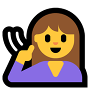🧏 Emoji gehörlose Person Microsoft Windows 10 May 2019 Update.