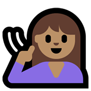 🧏🏽 Emoji Pessoa Surda: Pele Morena na Microsoft Windows 10 May 2019 Update.