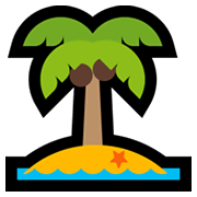 Emoji 🏝️ Isola Deserta su Microsoft Windows 10 May 2019 Update.