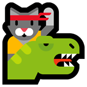 Emoji 🐱‍🐉 Dino gatto su Microsoft Windows 10 May 2019 Update.