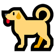 Emoji 🐕 Cane su Microsoft Windows 10 May 2019 Update.