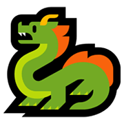 Émoji 🐉 Dragon sur Microsoft Windows 10 May 2019 Update.
