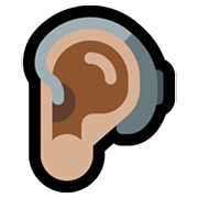 🦻🏼 Emoji Ohr mit Hörhilfe: mittelhelle Hautfarbe Microsoft Windows 10 May 2019 Update.