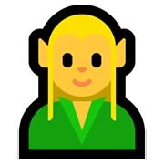 🧝 Emoji Elfo en Microsoft Windows 10 May 2019 Update.