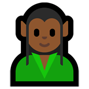 🧝🏾 Emoji Elfo: Pele Morena Escura na Microsoft Windows 10 May 2019 Update.